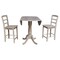 International Concepts Round 42 in Rd Pedestal Gathering Ht Table, 2 Counter Ht Stools, Gray Taupe, 42 W, 42 L, 35.5 in H K09-42DPT-S402-2 - alternate 6